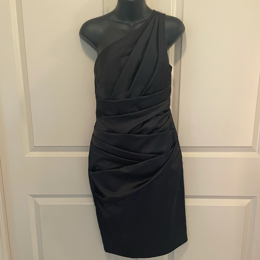 Black dress one shoulder